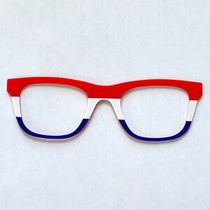 Patriotic Jessie Pair Eyewear Topper-Red White and Blue Jessie Frame Topper-New!
